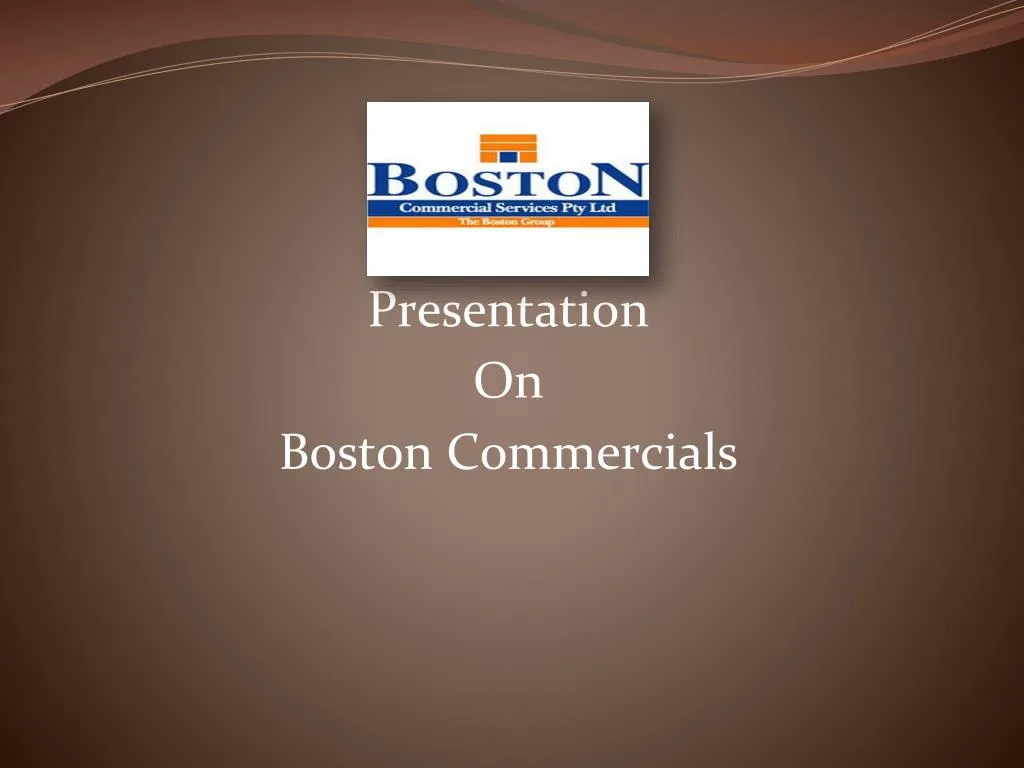 presentation on boston commercials