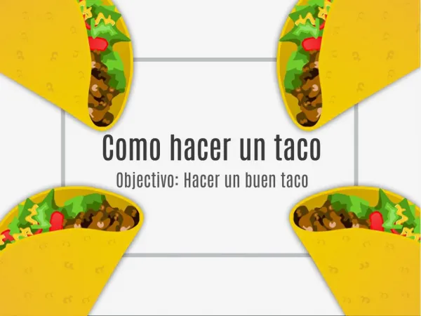 How to make a taco!