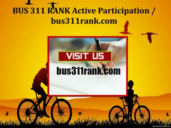 BUS 311 RANK Active Participation / bus311rank.com
