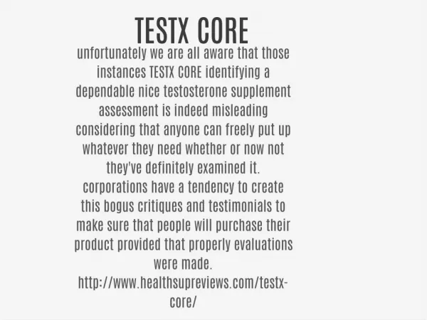 TESTX CORE