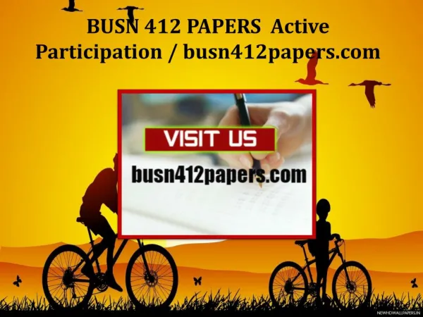 BUSN 412 PAPERS Active Participation /busn412papers.com