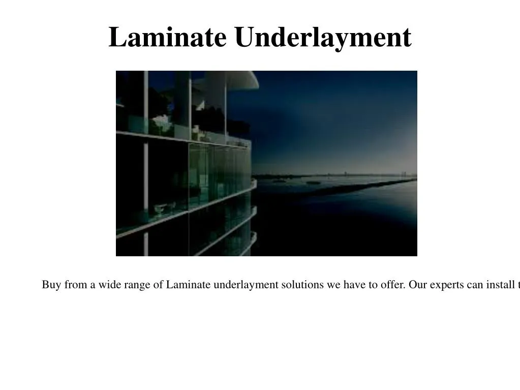 laminate underlayment