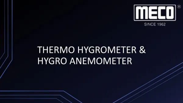 THERMO HYGROMETER by Meco