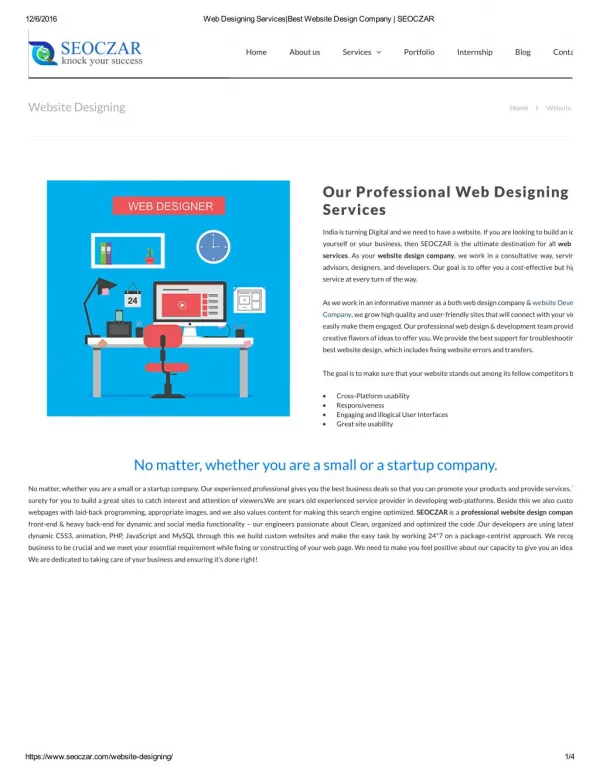 Web Designing Services|Best Website Design Company | SEOCZAR