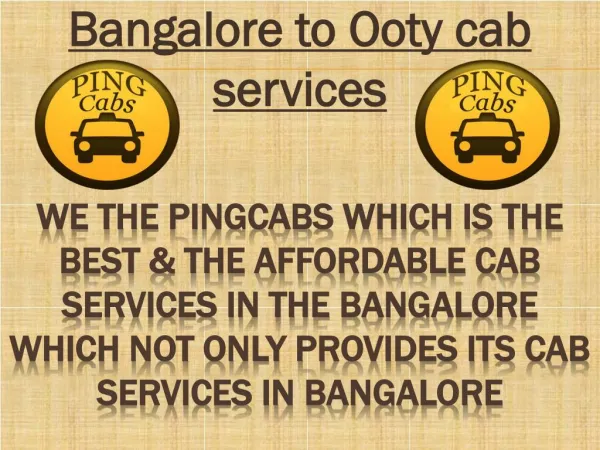 Bangalore to mysore cab services