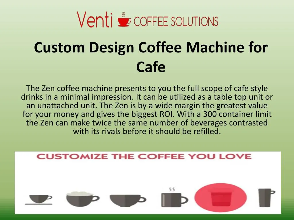 custom design coffee machine for cafe