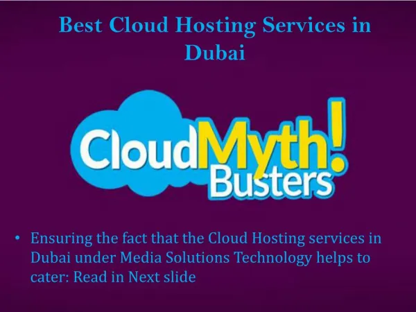 Cloud Based Service and IT Support Solutions Dubai