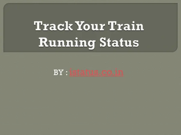 indian railway live running status