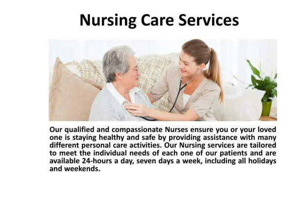 Nursing Care | Nursing Care Service | Nursing Care Services