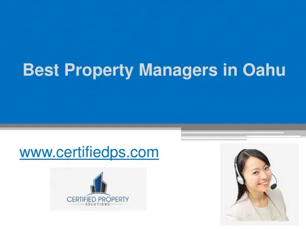 Best Property Managers in Oahu - www.certifiedps.com