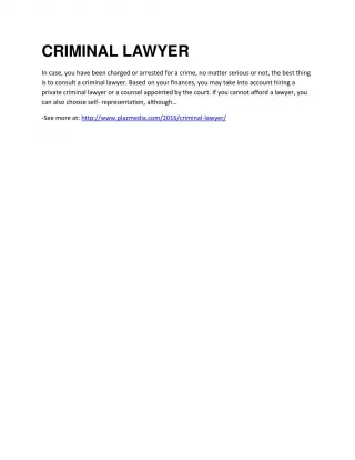 CRIMINAL LAWYER - slide 1