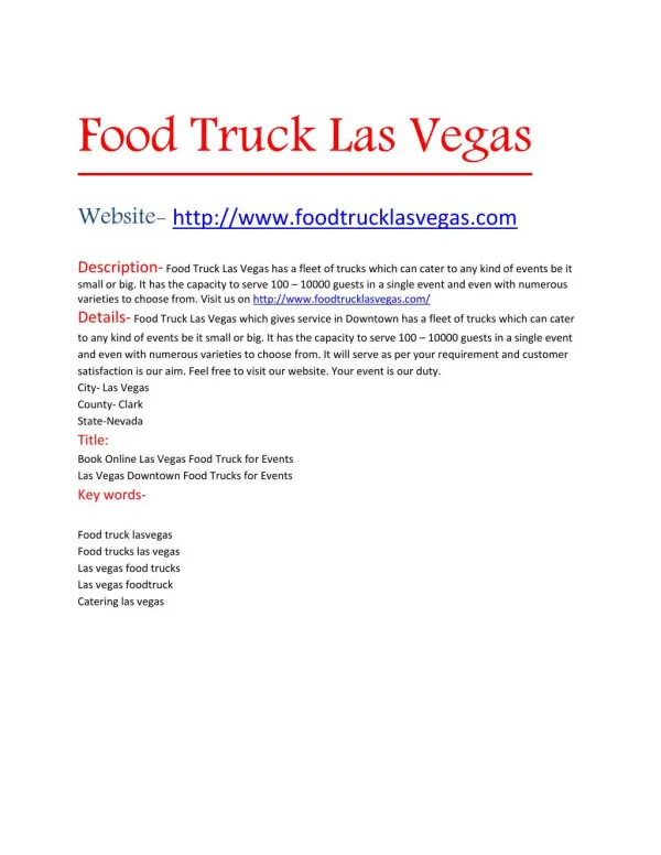 foodtrucks Las vegas