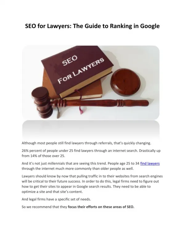 SEO for Lawyers: The Guide to Ranking in Google