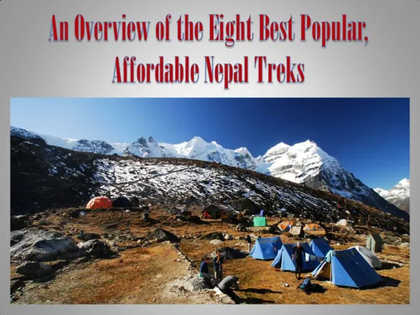 An Overview of the Eight Best Popular, Affordable Nepal Treks