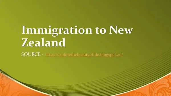Immigration to New Zealand