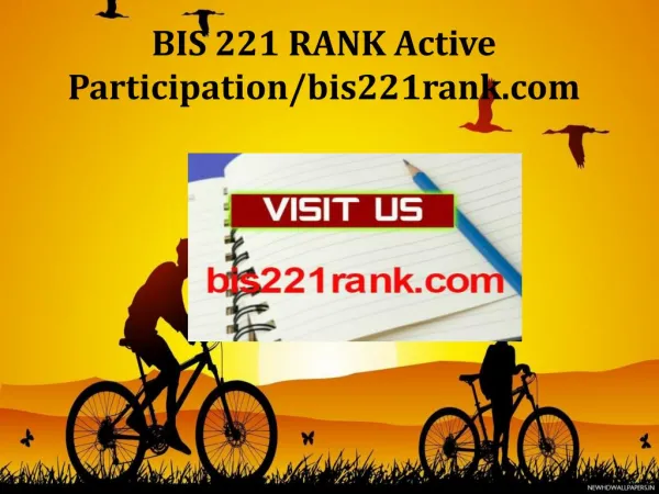 BIS 221 RANK Active Participation/bis221rank.com