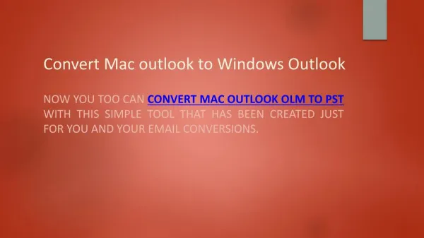 Convert Mac Outlook to Mac Outlook