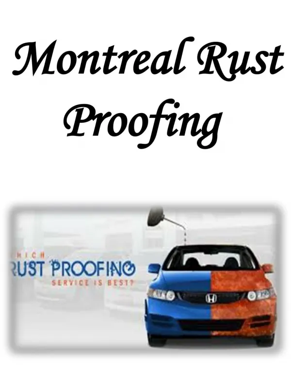Montreal Rust Proofing