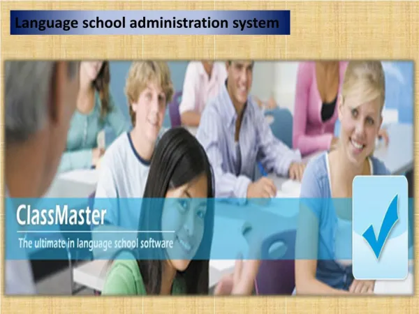 Language school administration system