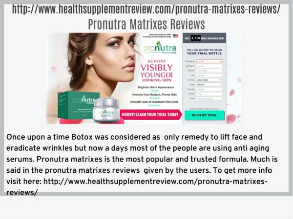 http://www.healthsupplementreview.com/pronutra-matrixes-reviews/