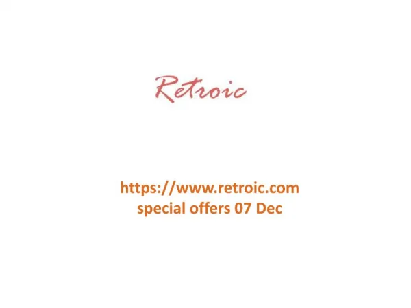 www.retroic.com special offers 07 Dec