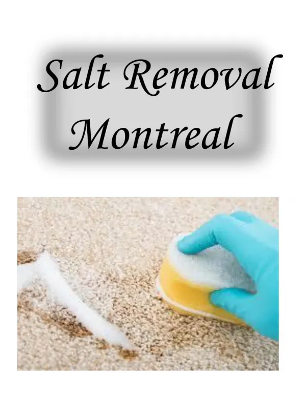 Salt Removal Montreal