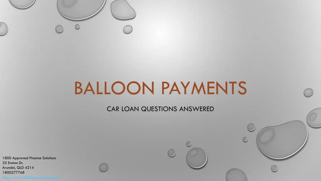 balloon payments