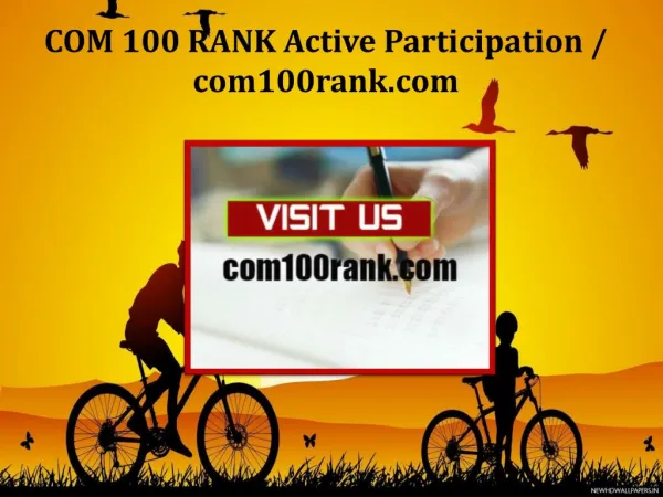 COM 100 RANK Active Participation / com100rank.com
