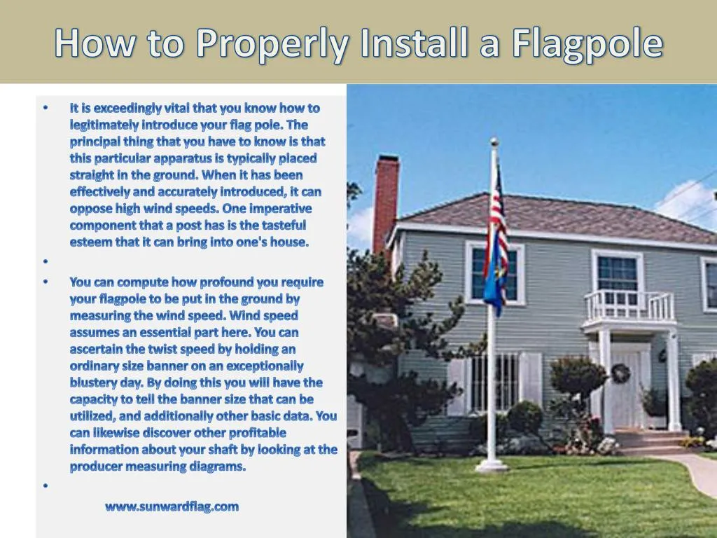 how to properly install a flagpole