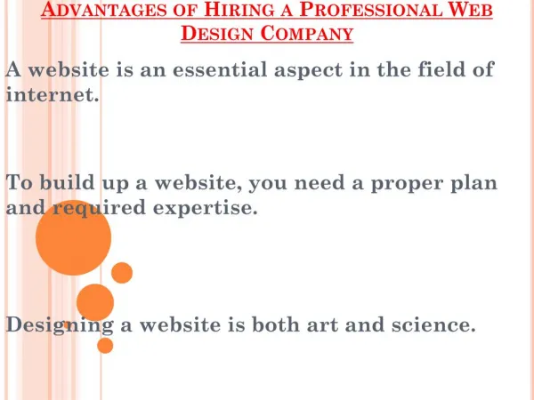 Tips While Hiring a Professional Web Design Company