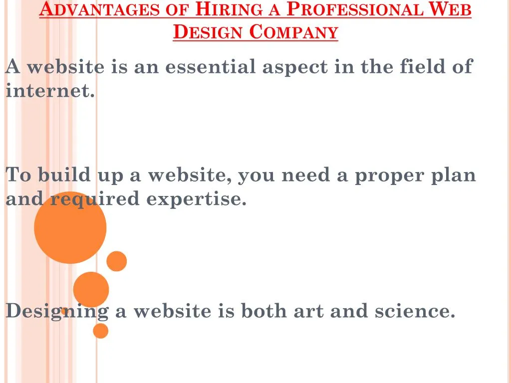 advantages of hiring a professional web design company