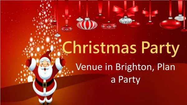 Christmas Party Venue in Brighton, Plan a Party​