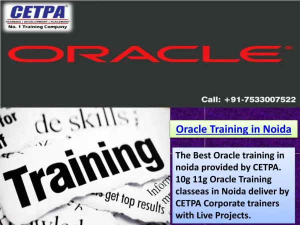 Oracle Training in Noida