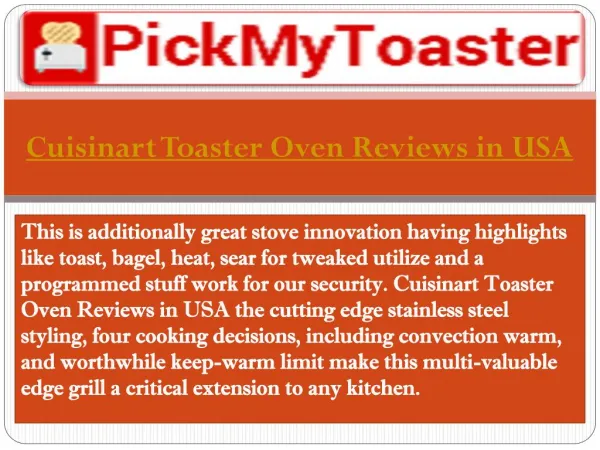 Cuisinart Toaster Oven Reviews in USA - Pickmytoaster