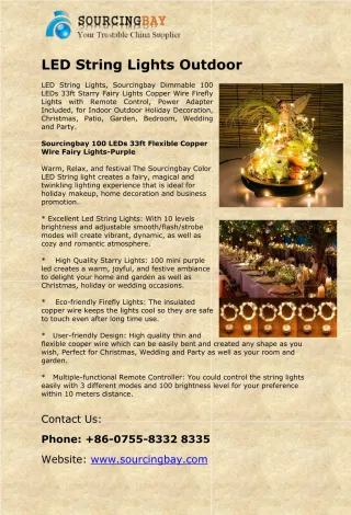 LED String Lights Outdoor - slide 1