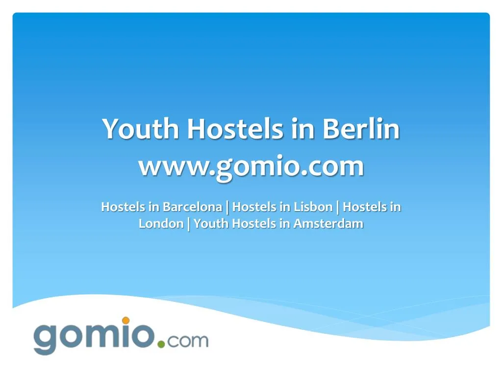 youth hostels in berlin www gomio com