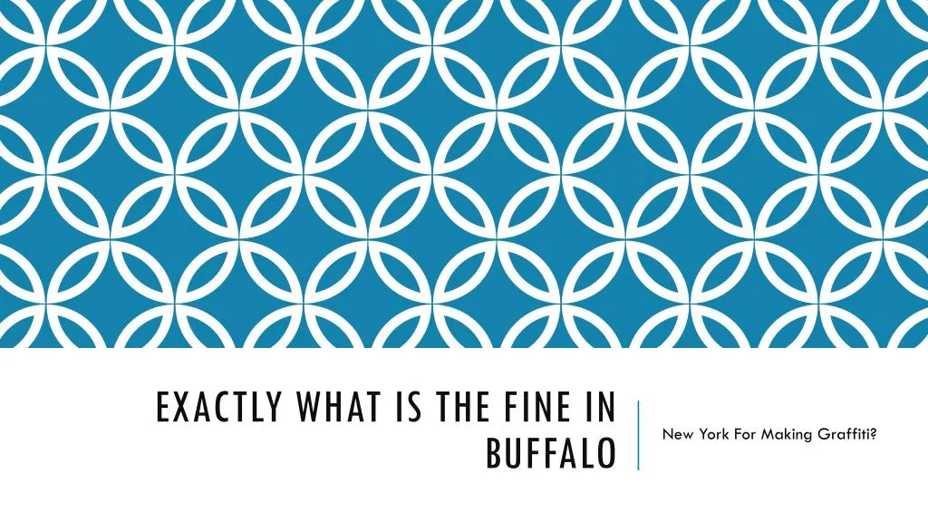 exactly what is the fine in buffalo