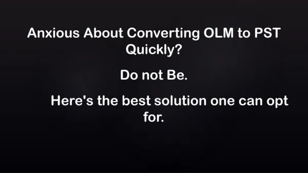 Convert OLM to PST Format on Mac