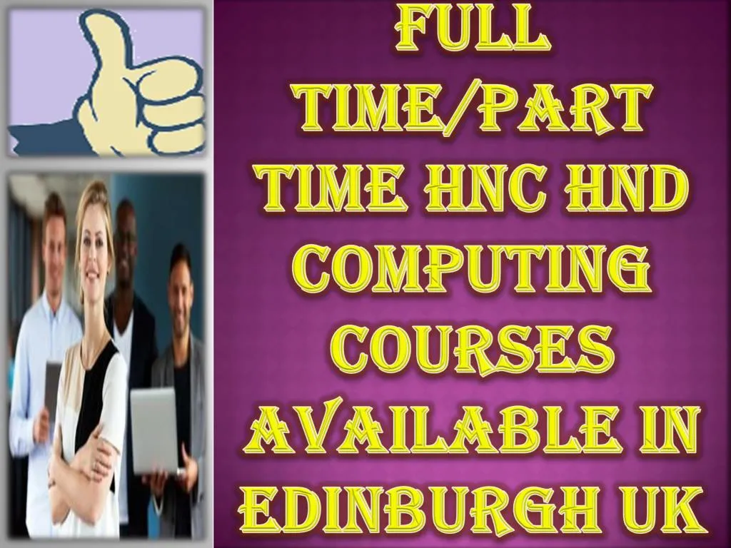 full time part time hnc hnd computing courses available in edinburgh uk