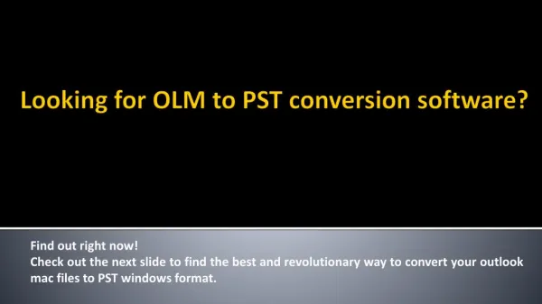 free olm to pst converter software