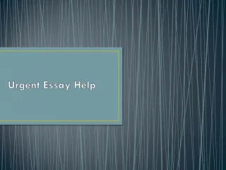Urgent Essay Help - slide 1