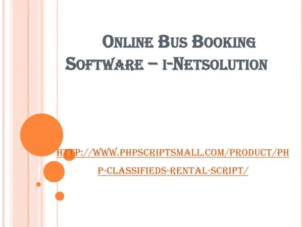 Online Bus Booking Software – i-Netsolution