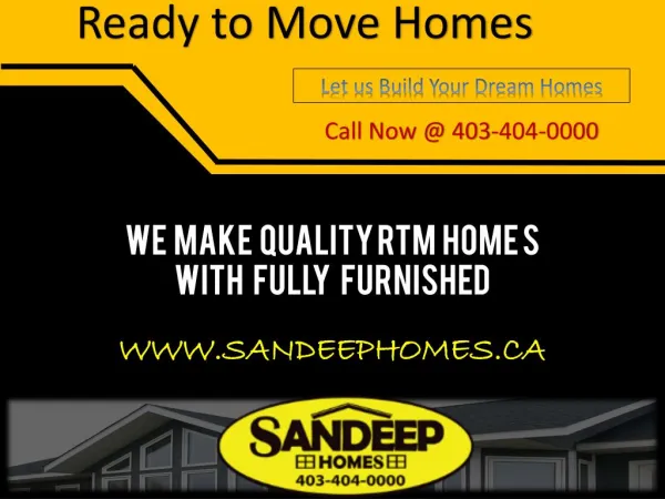 Ready To Move Homes