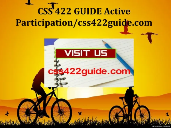 CSS 422 GUIDE Active Participation/css422guide.com