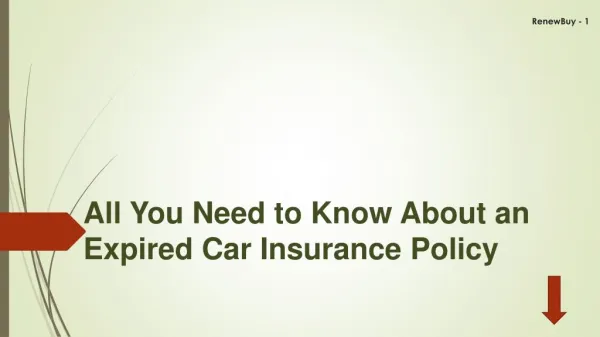 All you need to know about an Expired Car Insurance Policy
