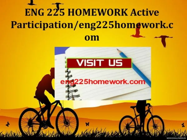 ENG 225 HOMEWORK Active Participation/eng225homework.com