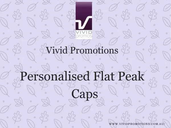 Personalised Flat Peak Caps at Vivid Promotions