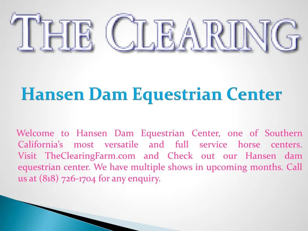 hansen dam equestrian center