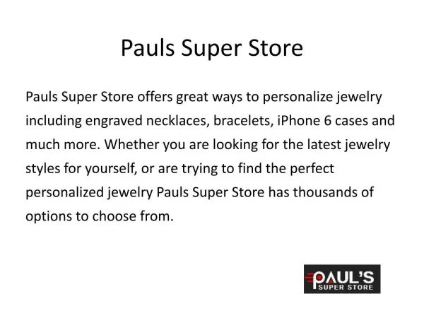 Paul's Super Store