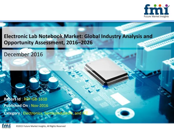 Electronic Lab Notebook (ELN) Market Projected to Grow at 10.1% through 2026